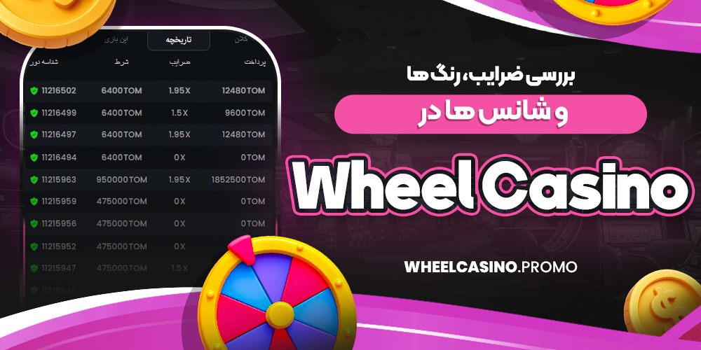 بررسی ضرایب، رنگ‌ ها و شانس‌ ها در Wheel Casino